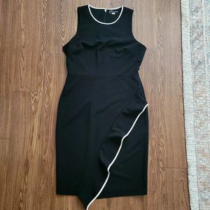 Tommy Hilfiger Black Ruffle Sheath Dress